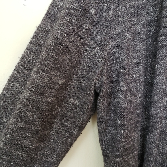 Eileen Fisher Marled Gray Open Front Knit Cardigan - Size Small - Picture 6 of 9